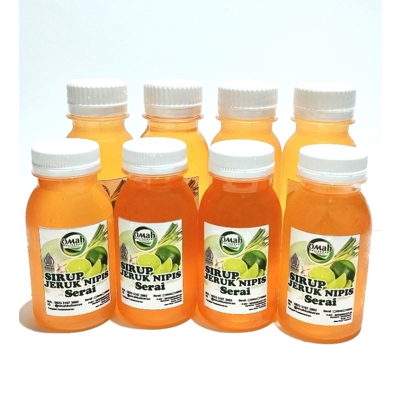

REPACK SiIRUP JERUK NIPIS SERAI OMAHKULINERAN ( 80 ml )
