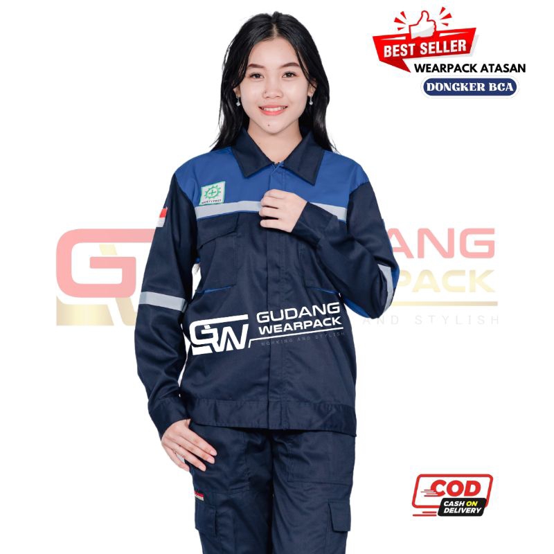 Wearpack Atasan Warna Dongker Biru Bca (baju kerja) - gudang wearpack