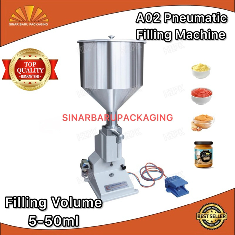 Mesin Filling Pneumatic A02 Liquid/Pasta/Cream/Saus