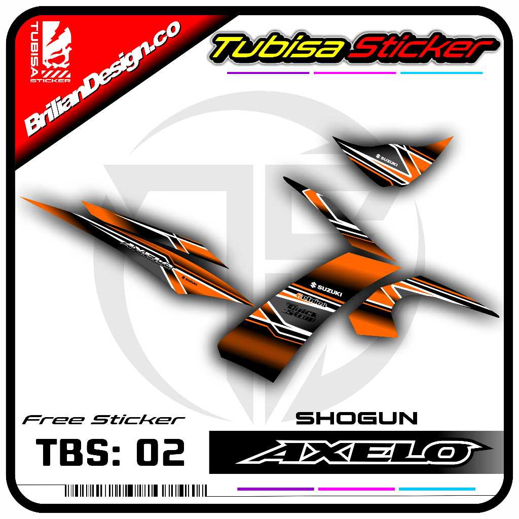 Sticker Striping Variasi Axelo - Stiker Striping Motor Axelo Motif Racing. TBS.02