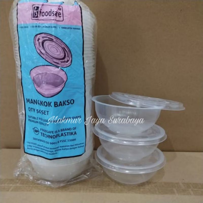 (50 pcs) Mangkok Bakso 650 ml/Mangkok Sekali Pakai/Mangkok Seblak/Mangkok Kuah Panas/Mangkok Anti Pa