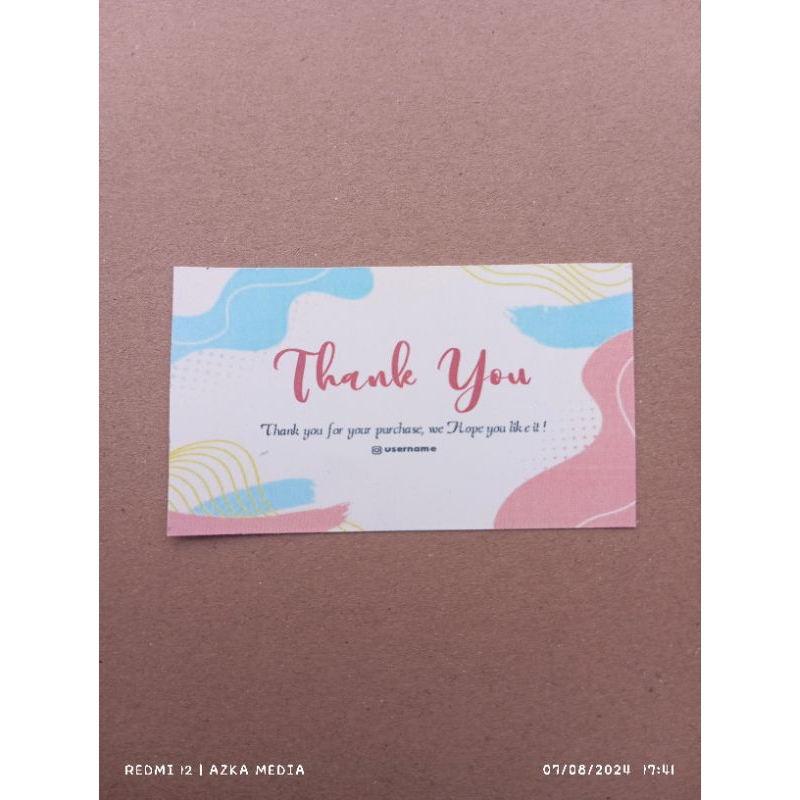 

Sticker Label Thank you custom waterproof no.8