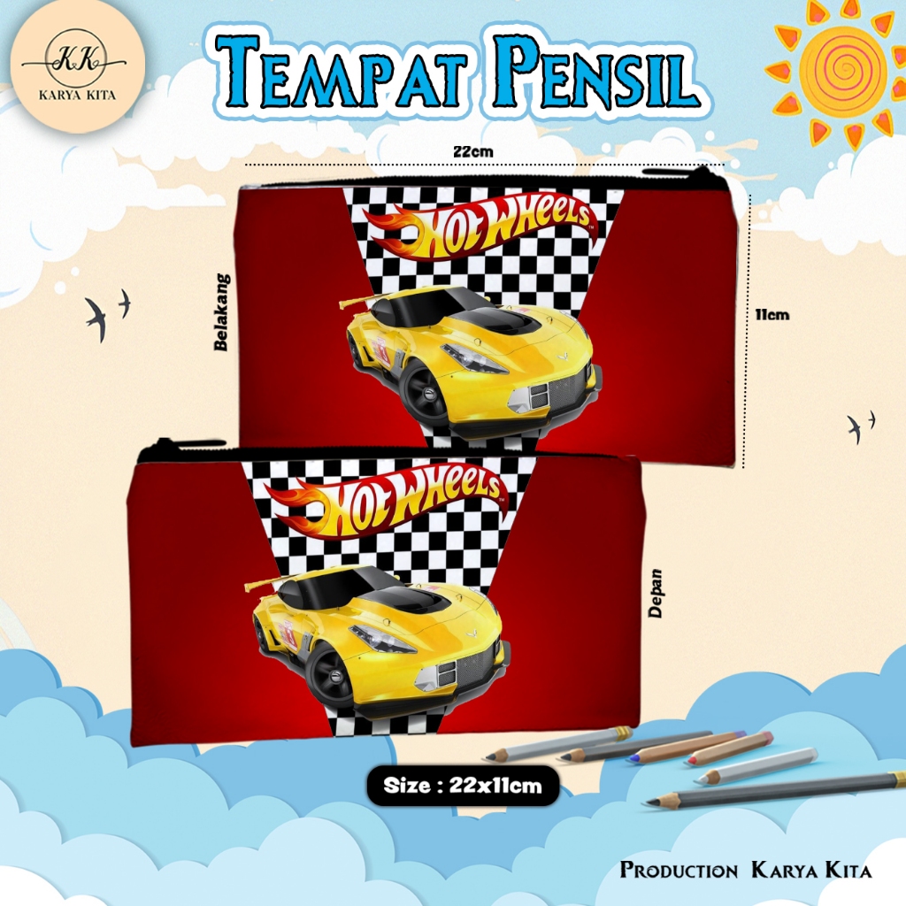 

PENCIL CASE KARAKTER HOT WHEELS KODE 06