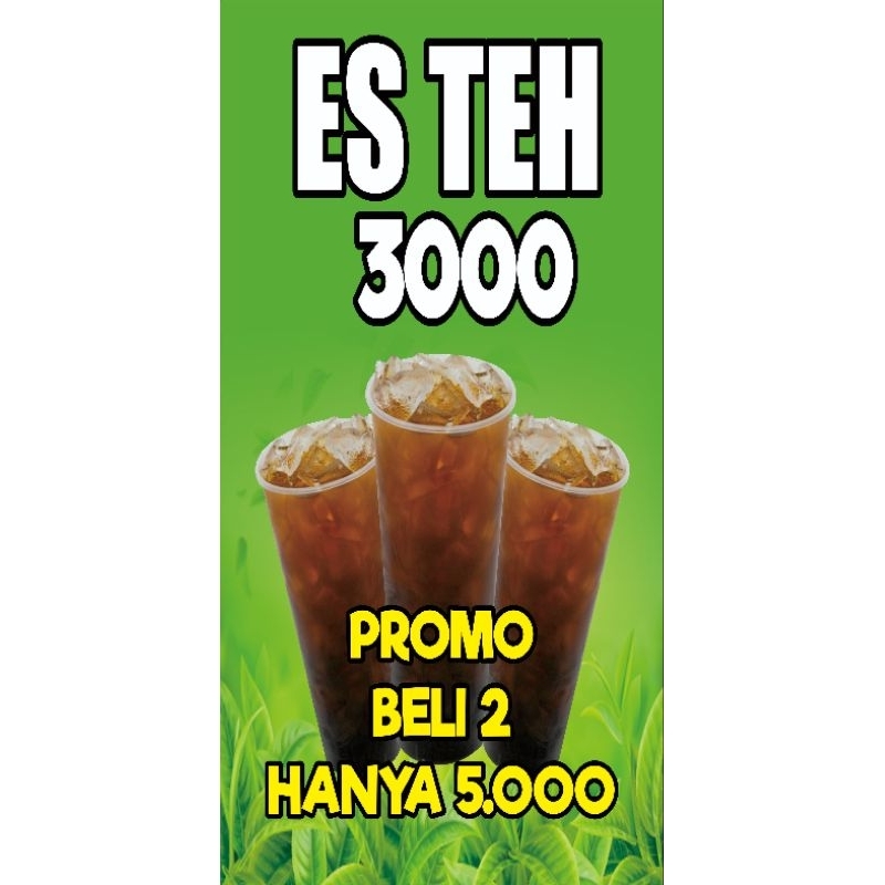 Cetak Banner Es teh Free desain