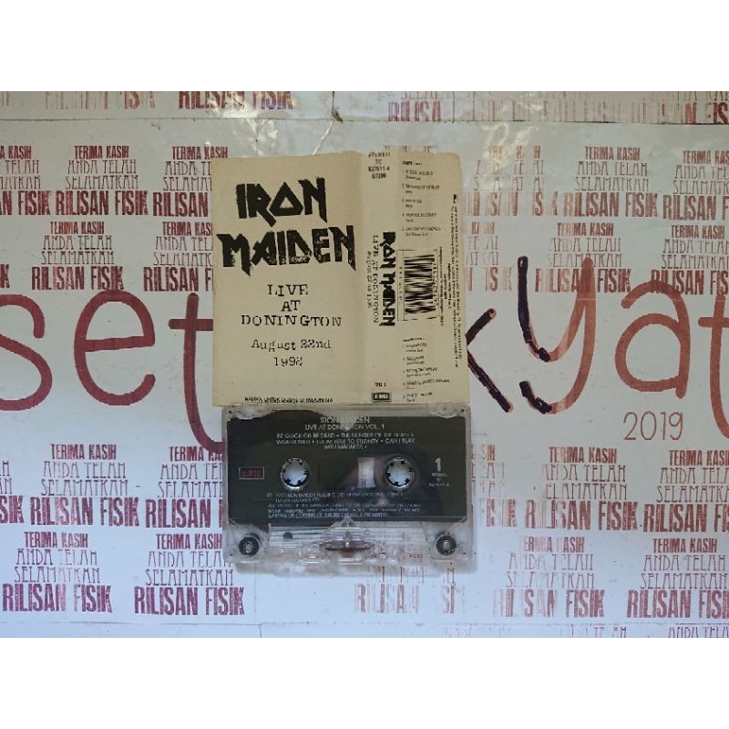 Kaset Pita IRON MAIDEN Live At Donington Kaset 1