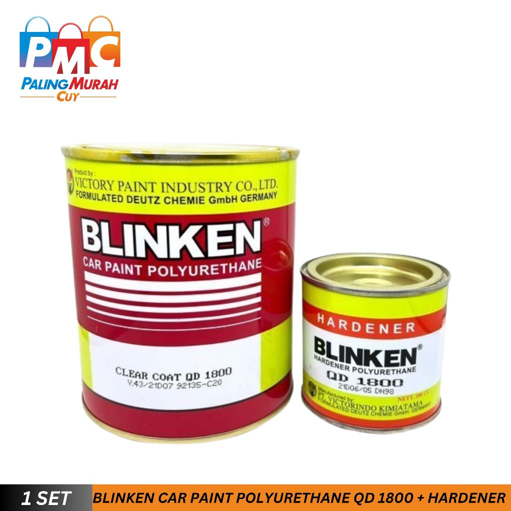 Blinken Polyurethane QD 1800 Clear Coat Vernish+Hardener - 1 SET