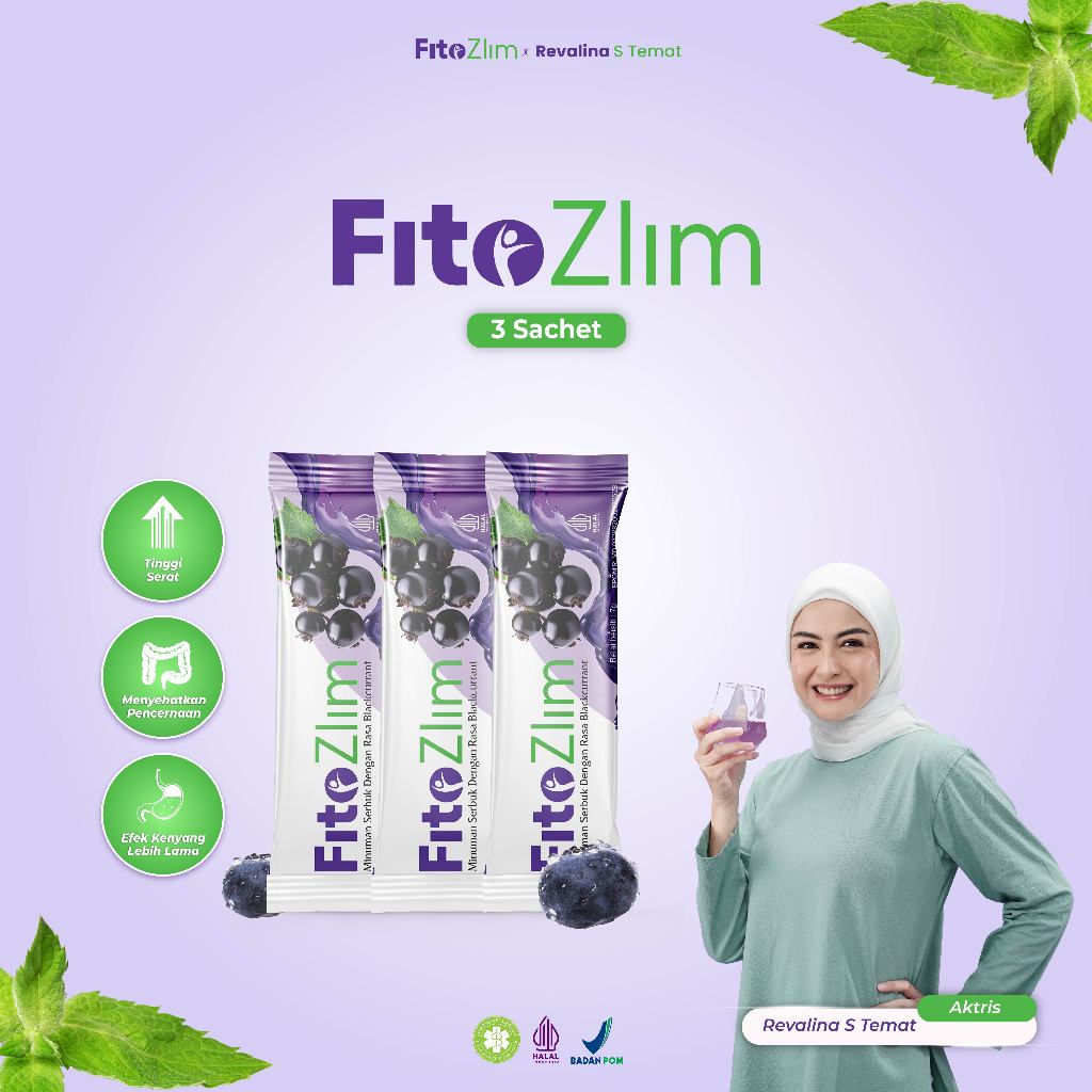

Minuman Ampuh Pelangsing - Fitozlim Fiber 3 sachet