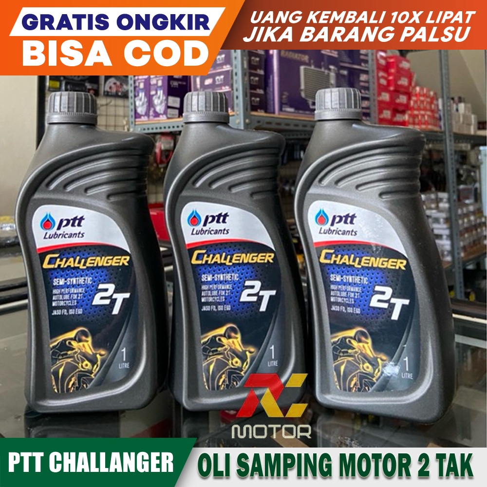 OLI SAMPING 2 TAK PTT LUBRICANTS CHALLENGER 2 TAK 1 LITER MADE IN THAILAND 100% ORIGINAL
