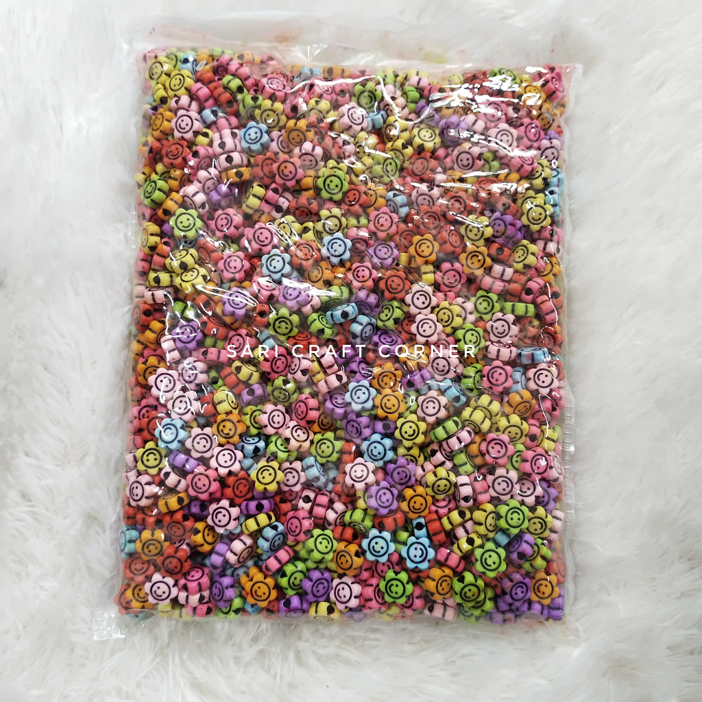 Manik Smile Gepeng Smile Bunga - Per Pon