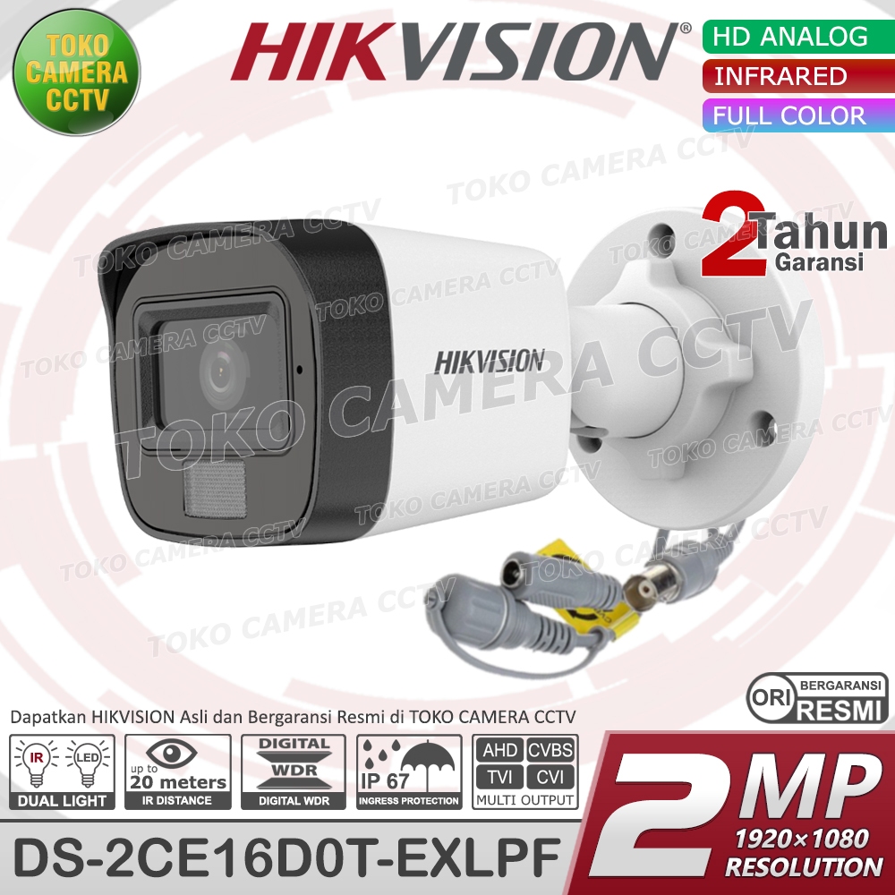 KAMERA CCTV OUTDOOR 2MP COLORVU HIKVISION CCTV OUTDOOR 1080P DUAL LIGHT