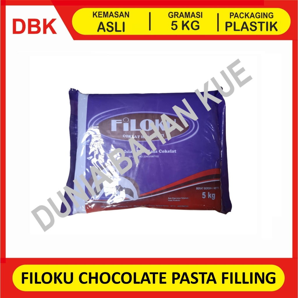 

FILOKU CHOCOLATE PASTA FILLING COKLAT ISIAN ROTI SELAI PASTA 5 KG