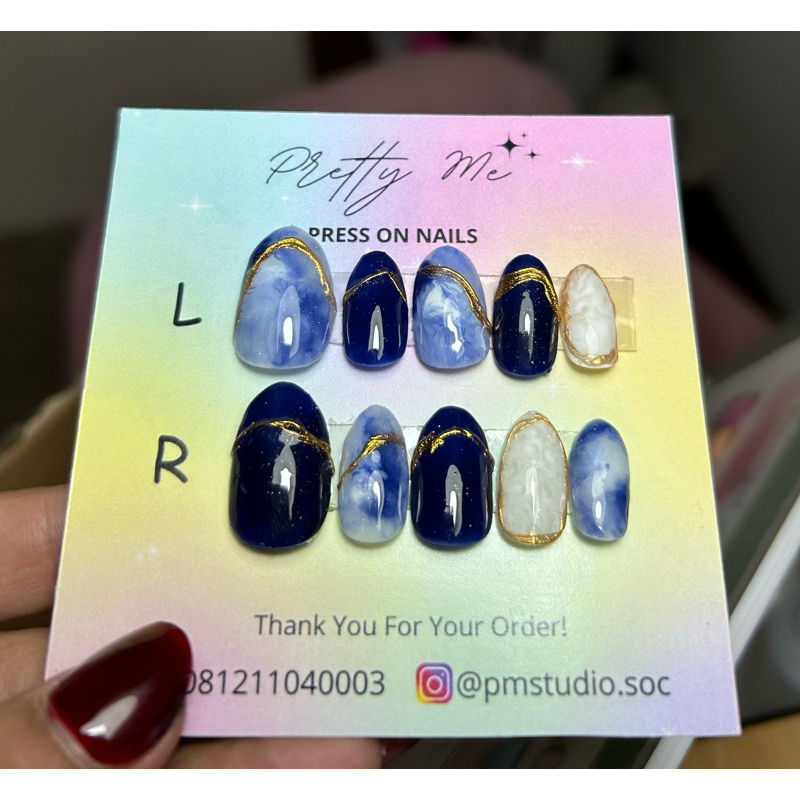 Fake Nails Marble | Custom Nails | Wedding Nails | Engagement Nails