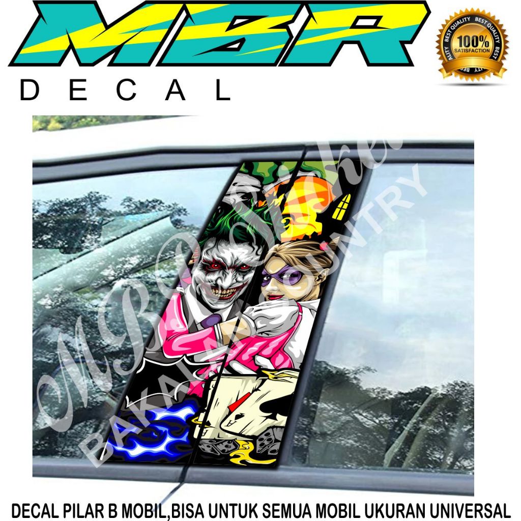 DECAL PILAR B MOBIL,STIER PILAR MOBIL,DECAL CAR JOKER
