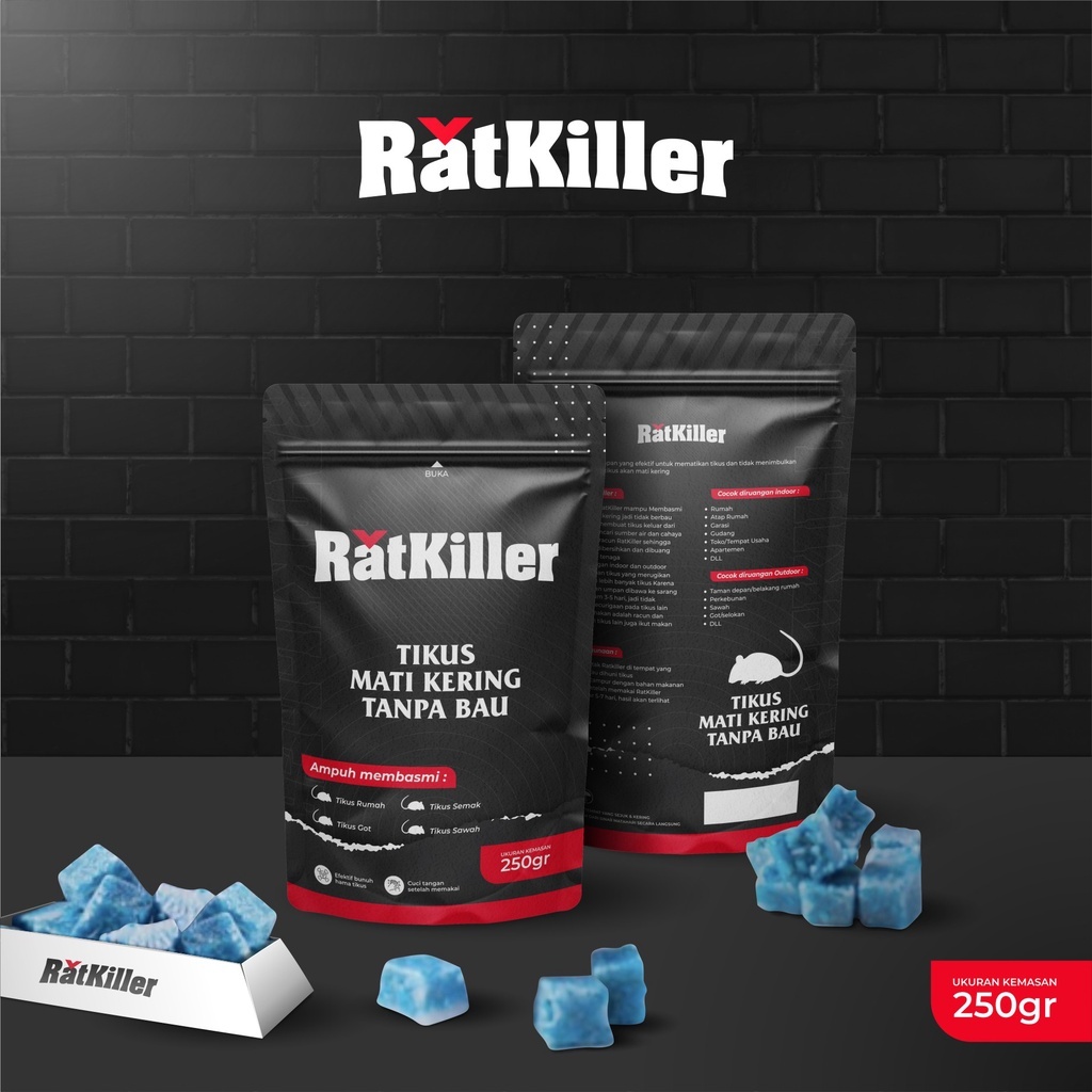 RatKiller Rat Killer Racun Tikus Mati Kering Tanpa Bau / Umpan Pembasmi Tikus