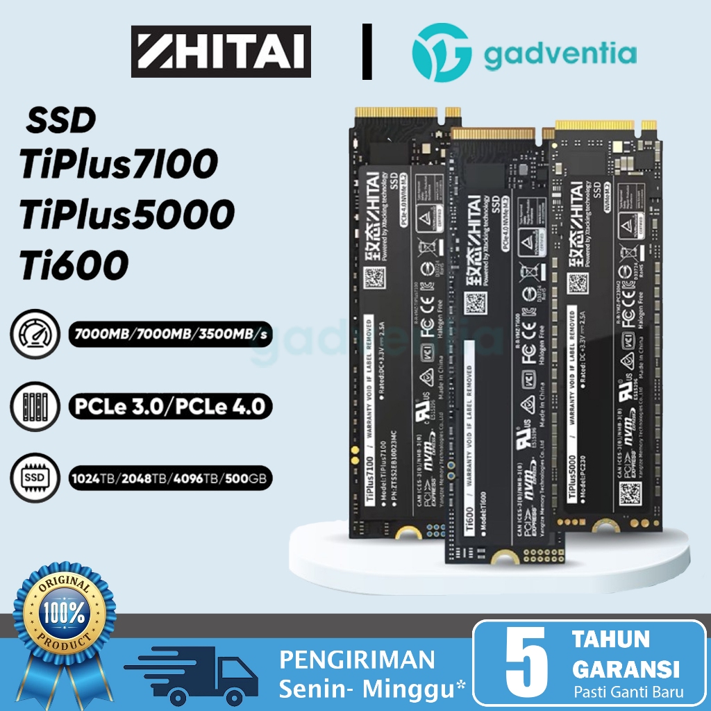 ZHITAI SSD TiPlus7100/Ti600/TiPlus5000 500GB/1TB/2TB/4TB M.2 Laptop Notebook Desktop SSD m2 Solid St