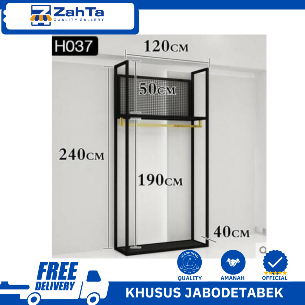 ZAHTA - RAK BAJU HANGER GANTUNGAN BAJU DISPLAY BUTIK
