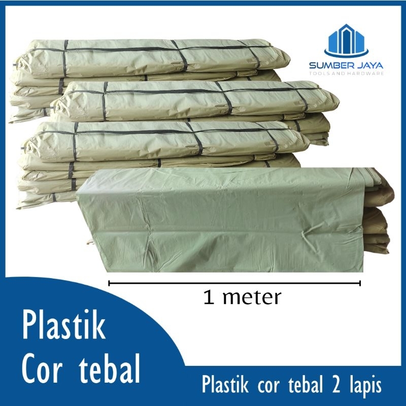 plastik cor 2 lapis plastik cor hijau butek per meter
