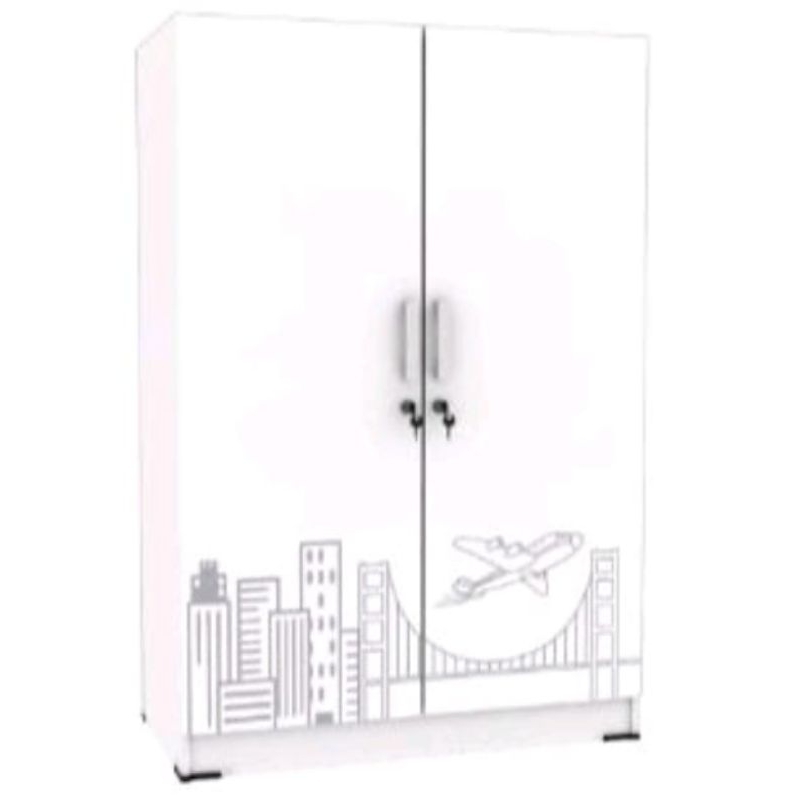 LEMARI ANAK PUTIH / LEMARI ANAK MINIMALIS / LEMARI PAKAIAN ANAK MINIMALIS / LEMARI ANAK KOS /LEMARI