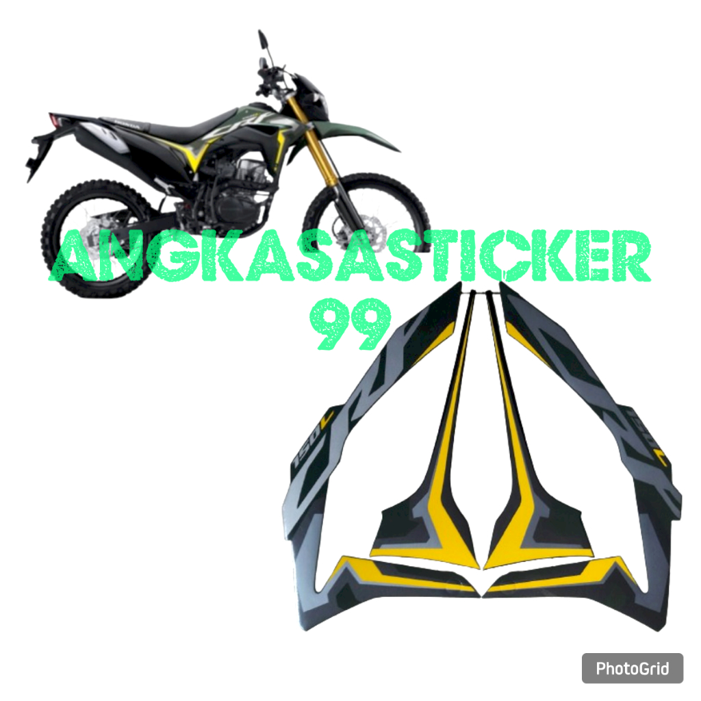sticker striping motor honda Crf150 L 2022 EXTREME GREEN