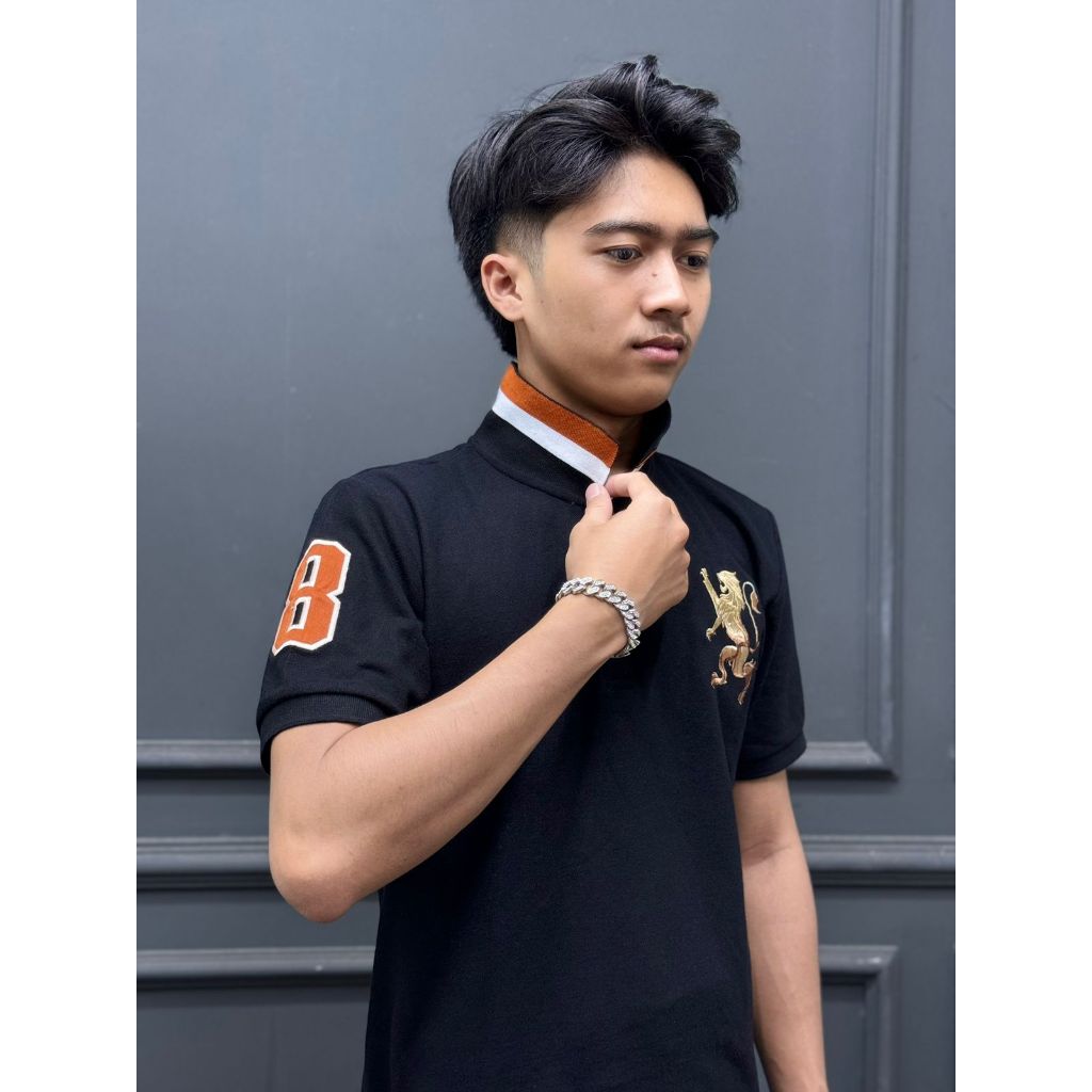 Poloshirt GIORDANO 3D Lion Mens Polo Shirt Premium Kaos Kerah Pria Original Polo Giordano Original