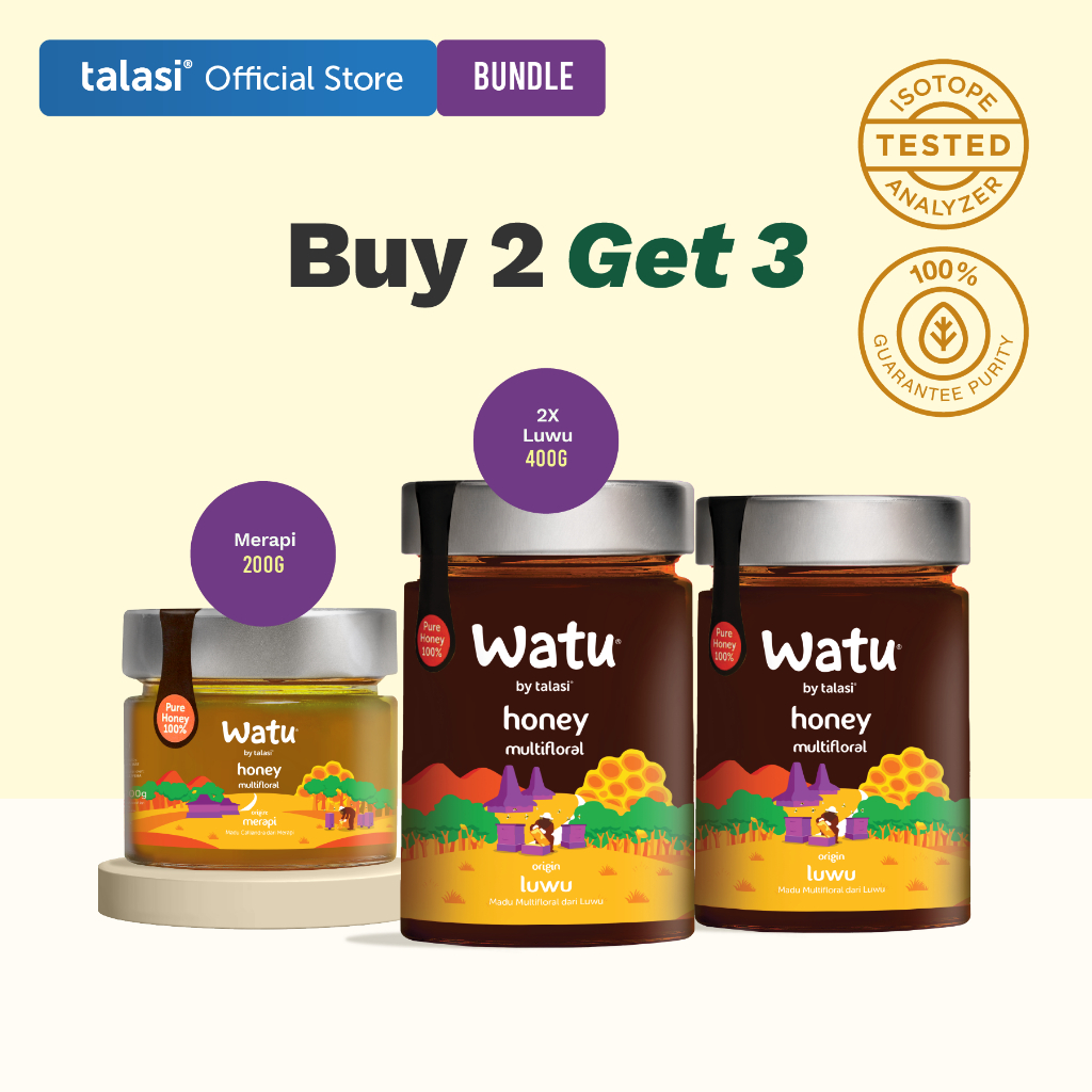 

[Buy 2 Get 3] Talasi Watu Honey - Madu Origin Luwu 400gr