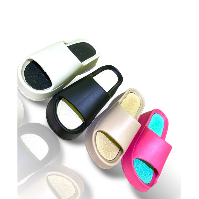 SANDAL KARET WANITA SIZE 36-40 IRSOE // SANDAL KEKINIAN TINGGI 7 CM