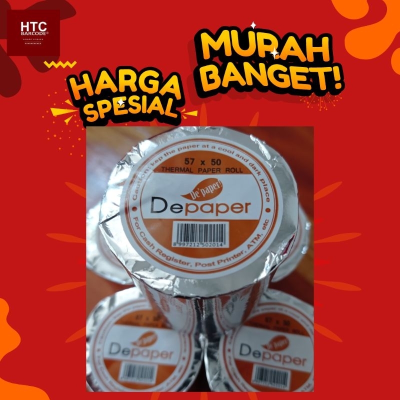 

KERTAS KASIR STRUK KASIR KASIR THERMAL DEPAPER 57X50