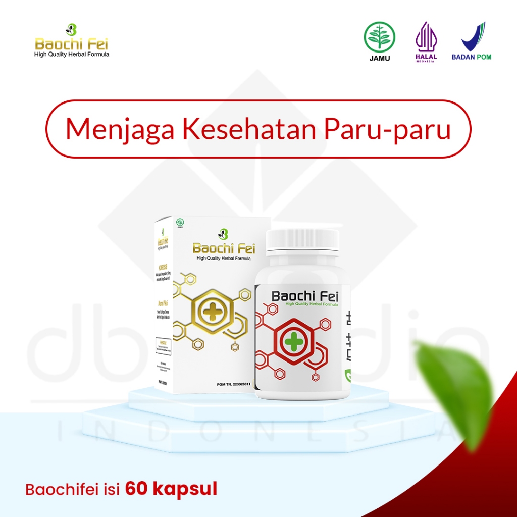 BAOCHI FEI HERBAL CINA MENGOBATI BATUK ASMA SESAK NAFAS NYERI DADA ISI 60 KAPUSL ORIGINAL 100%