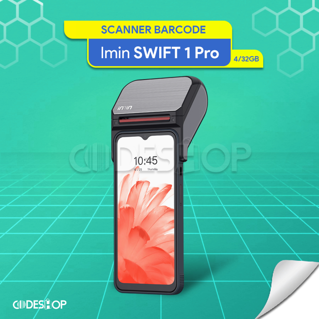 Scanner Barcode Imin Swift 1 Pro PDT PDA Mobile Andorid 2D WIFI Bluetooth NFC Printer 58 mm