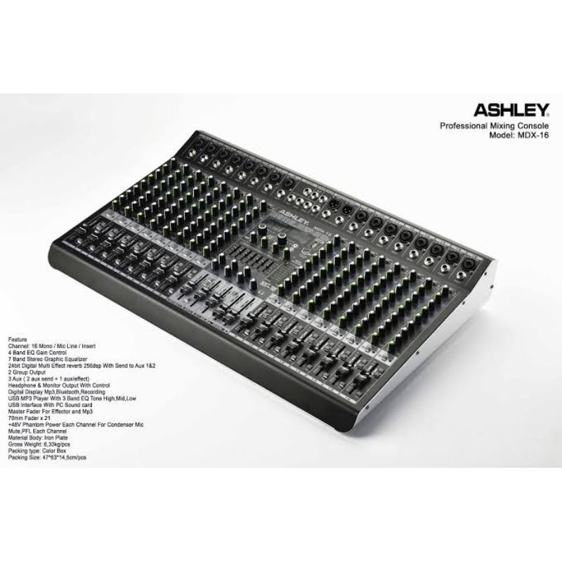 Mixer Audio ASHLEY 16 Channel • MDX 16