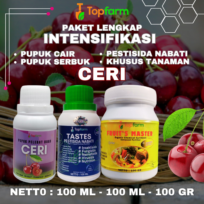 Pupuk Topfarm / Pupuk Paket Lengkap Buah Ceri / Pupuk Khusus Buah Ceri / Pupuk Booster Buah Ceri / P