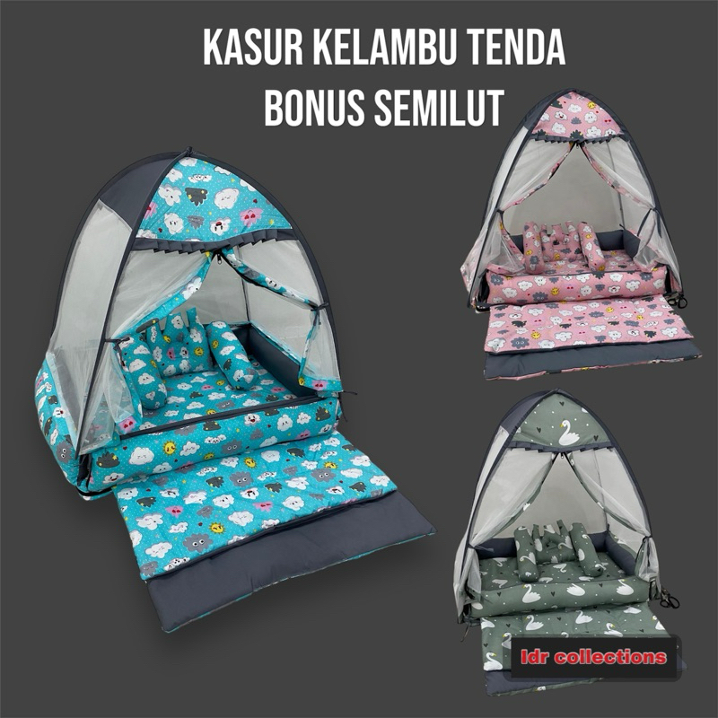 kasur bayi set kelambu tenda free bedcover / kasur bayi kelambu bisa dilepas