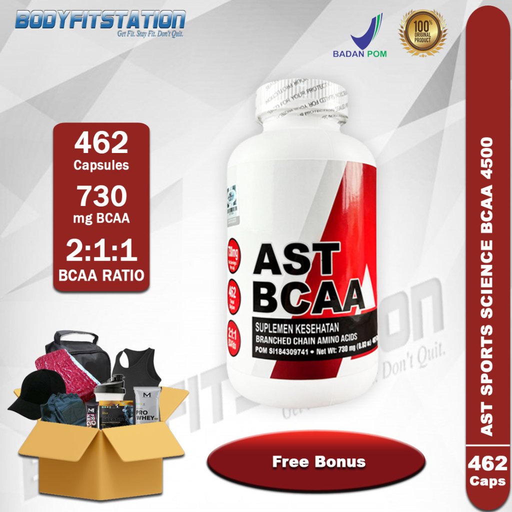 AST BCAA 462 Capsules / suplemen amino essensial kapsul import US gym fitness bodyfit bodyfitstation