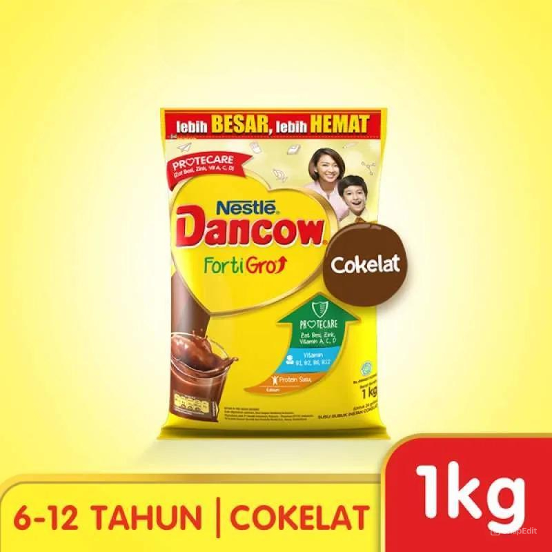 

[1000 Gram] Neslte Susu Dancow FortiGro Coklat Susu Bubuk Anak 1000 gr - Pouch