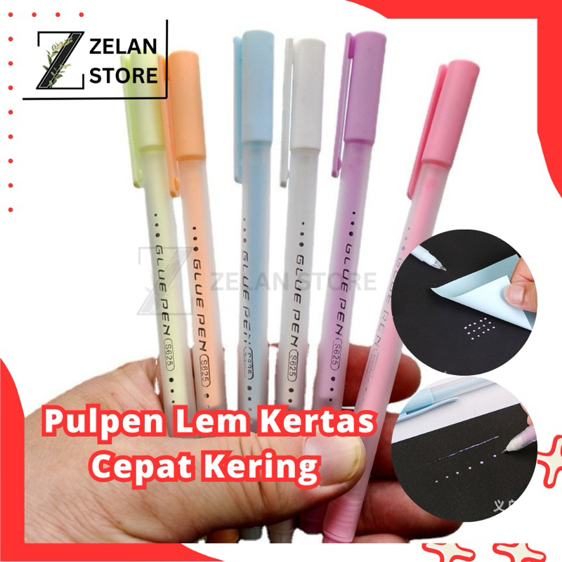 

Pulpen Lem Kertas Cepat Kering Lem Cair Anti Bocor Bentuk Pena Glue Pen Stiker Scrapbook Diy