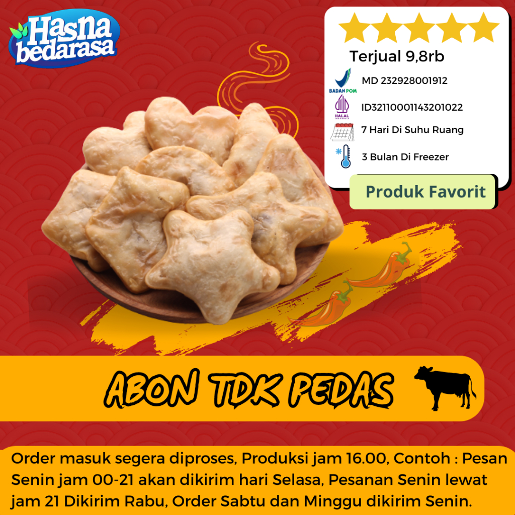 

Cireng Isi Abon TIDAK Pedas Khas Kota Bandung HASNA BEDARASA