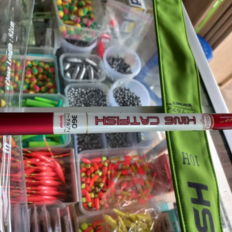 Joran Tegek Kaku Super Hard 10H Iguruai King Cat Fish,Nano Kevlar dan 8H Red Koi 360,450