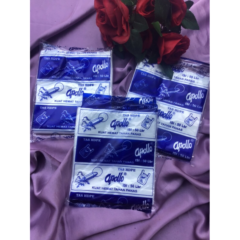 MURAH TAS KRESEK BESAR APOLLO isi 50 pcs / tas kresek bening transparan/kantong plastik murah