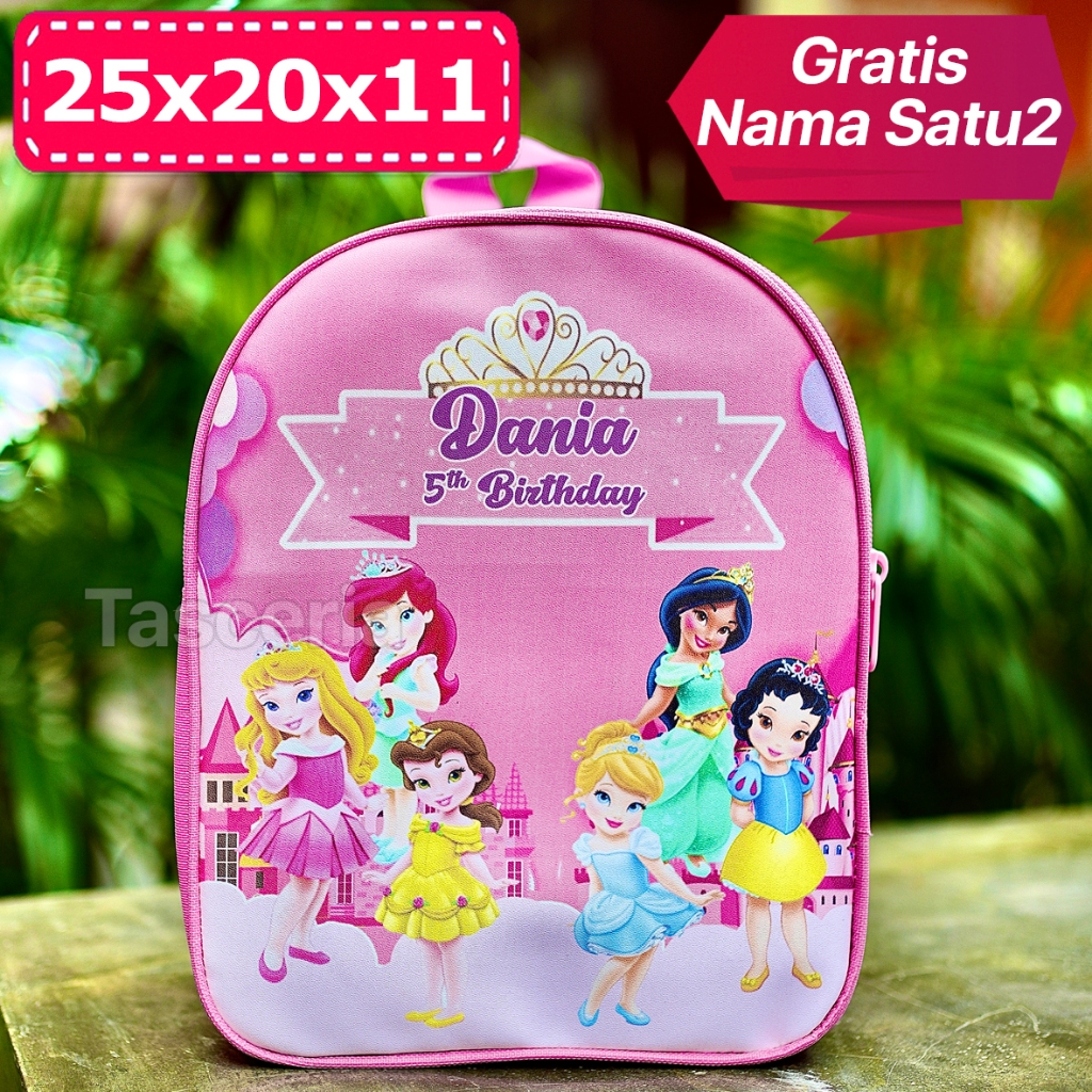 Tas Ransel Custom Anak Gambar Princess