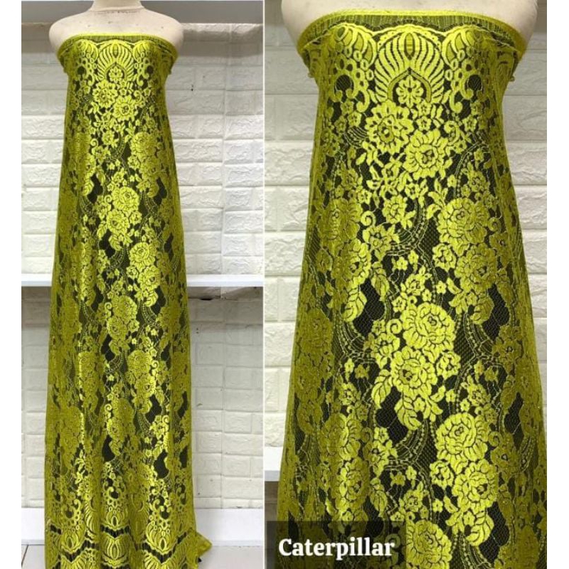 BROKAT KAIN KEBAYA SEMI PRANCIS FOIL BENANG METALIK