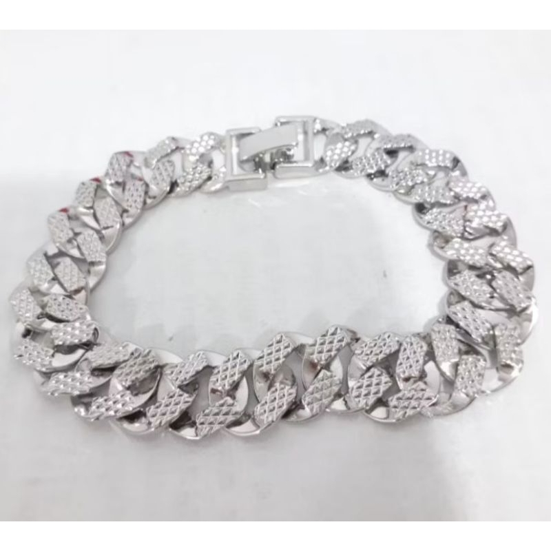 GELANG TANGAN SISIK NAGA, GELANG TANGAN TITANIUM SILVER