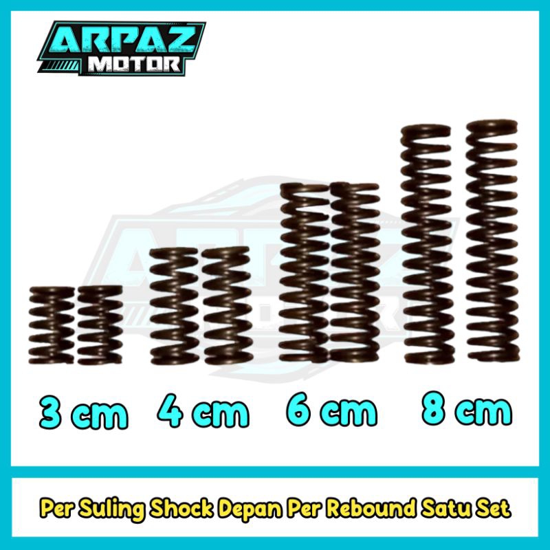 Per Suling Shock Depan Per Rebound Satu Set Matic Dan Bebek Panjang 3 cm 4 cm 6 cm 8 cm