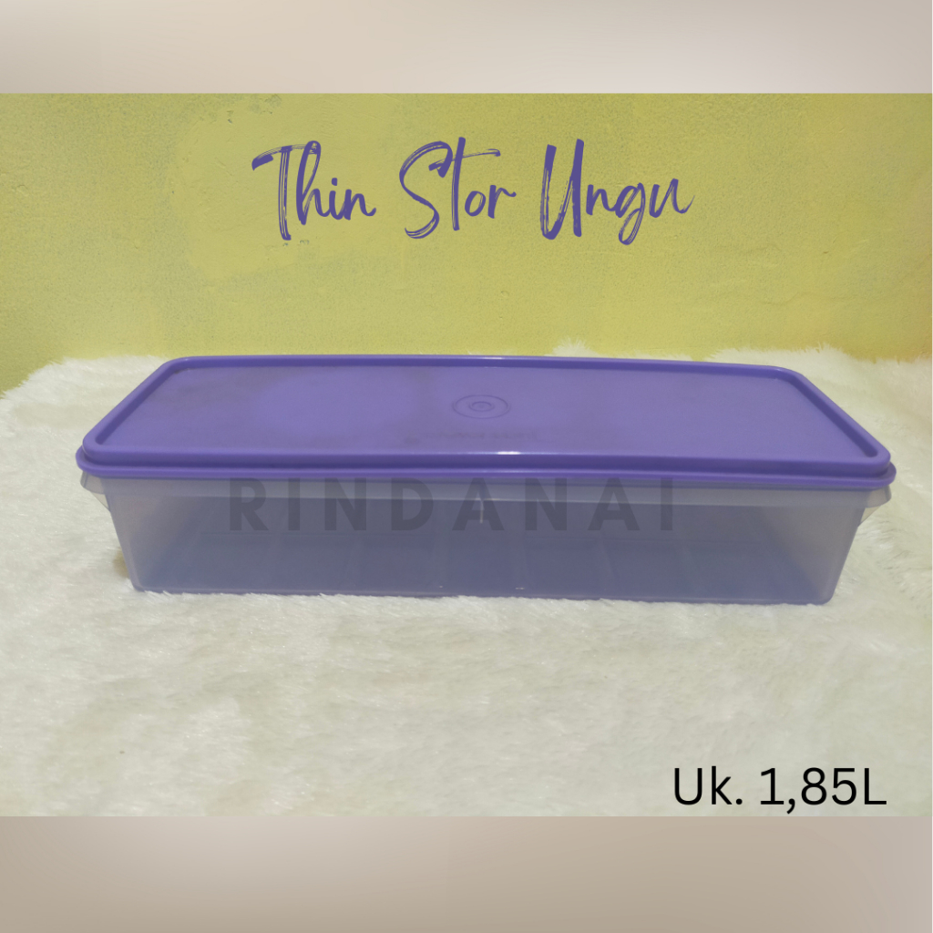 Thin Stor Ungu/Wadah makanan/tempat makanan mewah Tupperware ori