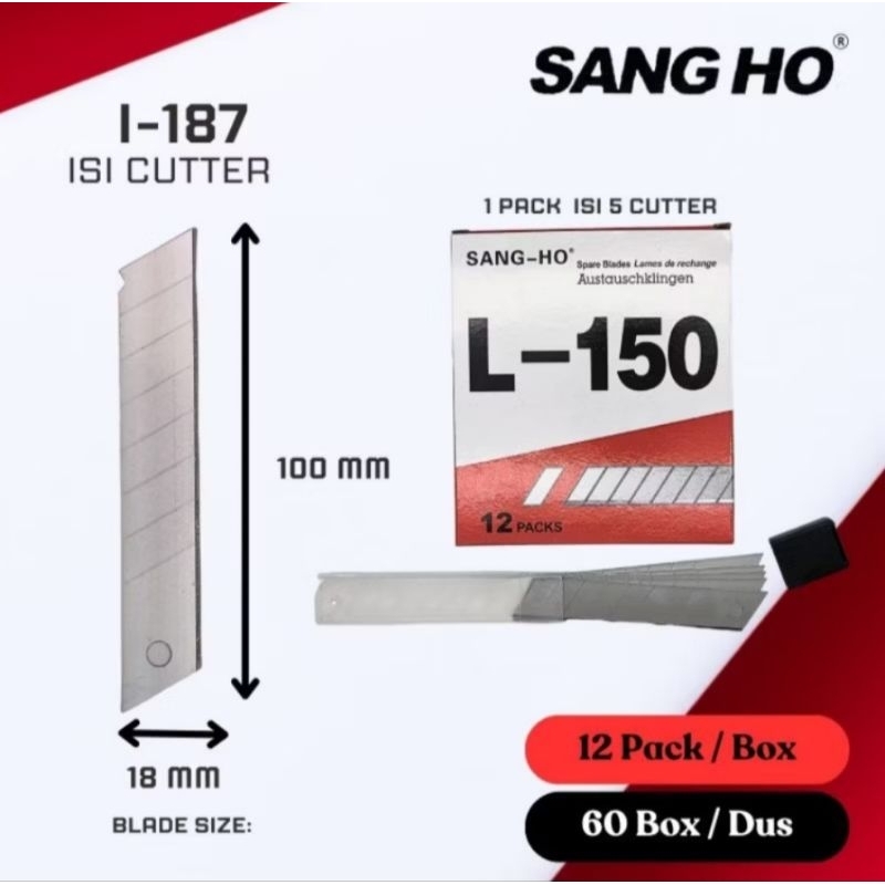 

(1 TUBE ISI 5 PCS) isi cutter besar SANGHO / refill cutter besar / isi ulang cutter / isi cutter murah / refill cutter murah