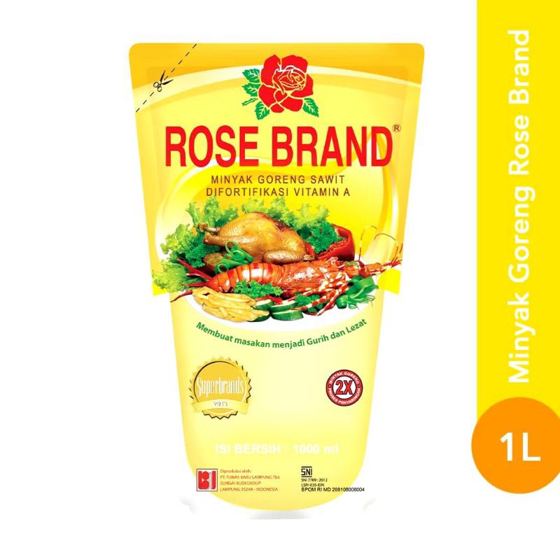 

[ 1 Liter ] Minyak Goreng Rose Brand 1 Pouch 1000 ml