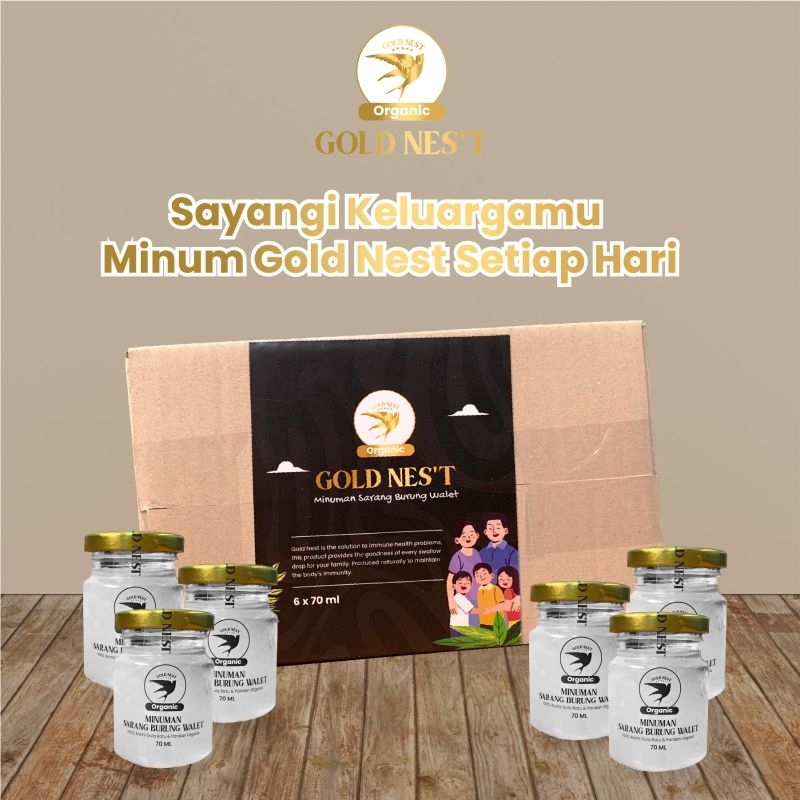 

RB GOLDNEST-Minuman Sarang Burung Walet Alami (Yanwo)-6botol@70ml