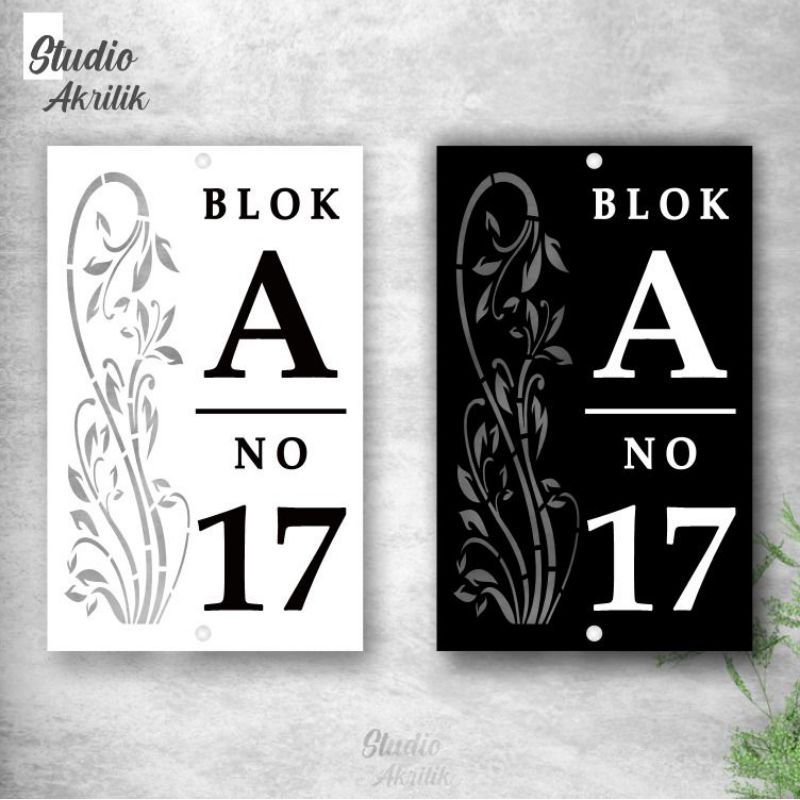 nomor rumah akrilik murah / nomor rumah minimalis / nomor rumah akrilik