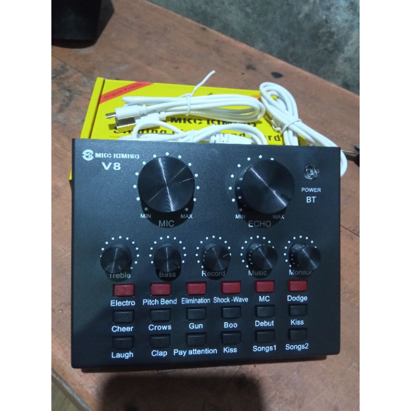 alat karauke v8 mko kimiso singing live sound card