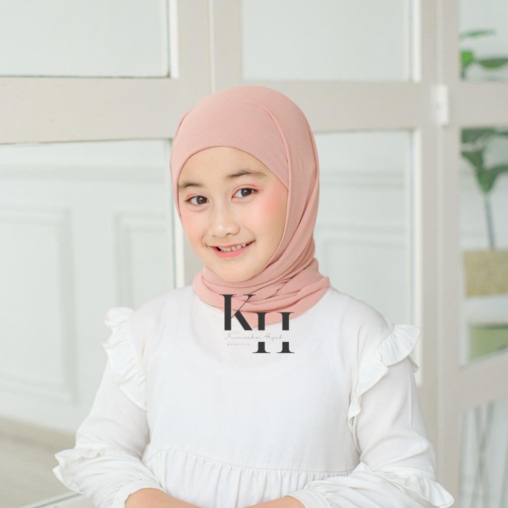 Jilbab Segitiga Inner Anak-Remaja Turki 2 In 1 Ciput  Ceruty Babydoll