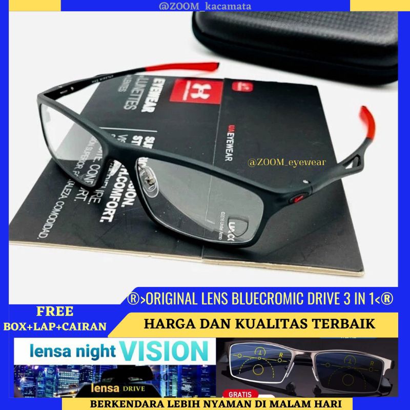 Kacamata Bluecromic Pria Minus | Kacamata Pria Sporty | Kacamata Baca Plus Pria